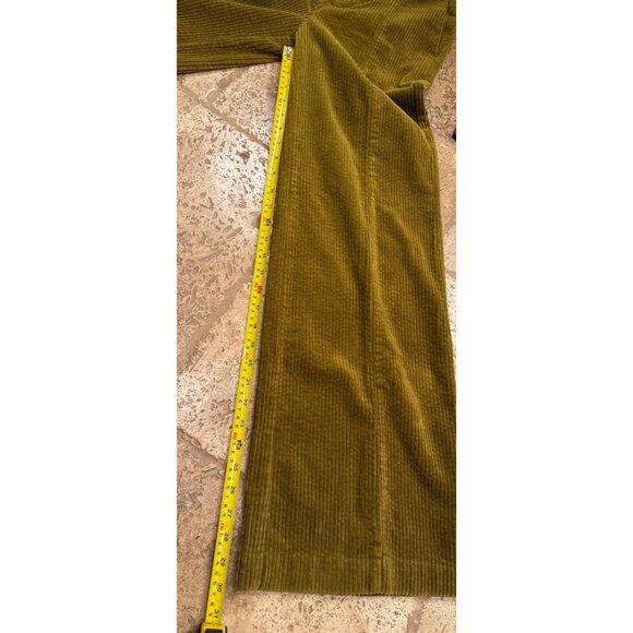 Anthropologie Womens Corduroy Chartreuse Pants Size 28 With D-Ring Detail & Back - Picture 8 of 8